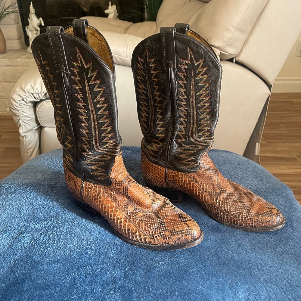 Tony Lama Brown and Tan Western Boots